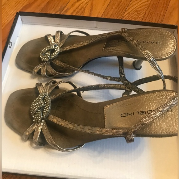 Bandolino silver strappy sling backs - Picture 2 of 4